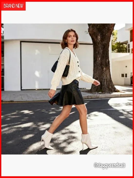 Women's 4-Inch Stiletto Ankle Boots Pointed Toe Ruched Pull On - Picture 7 of 7